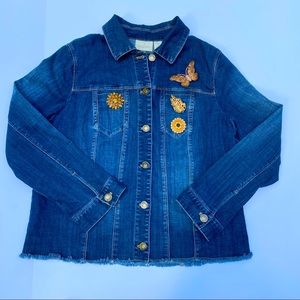 Chicos blue denim jean jacket